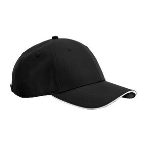 Beechfield Team Sports-Tech Baseball Cap / Black/White